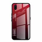 For Vivo X23 Gradient Color Glass Case(Red) - 1