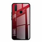 For Vivo Y17 Gradient Color Glass Case(Red) - 1