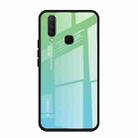 For Vivo Y17 Gradient Color Glass Case(Sky Blue) - 1