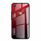 For Vivo Y83 Gradient Color Glass Case(Red) - 1