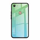 For Vivo Y83 Gradient Color Glass Case(Sky Blue) - 1