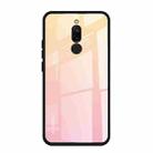 For Xiaomi Redmi 8 Gradient Color Glass Case(Yellow) - 1