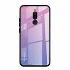 For Xiaomi Redmi 8 Gradient Color Glass Case(Light Purple) - 1