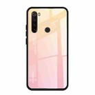 For Xiaomi Redmi Note 8T Gradient Color Glass Case(Yellow) - 1