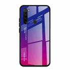 For Xiaomi Redmi Note 8T Gradient Color Glass Case(Red Blue) - 1