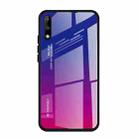 For Huawei Enjoy 10 Gradient Color Glass Case(Red Blue) - 1