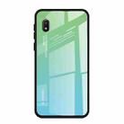 For Galaxy A10e Gradient Color Glass Case(Sky Blue) - 1