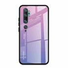 For Xiaomi Mi CC9 Pro Gradient Color Glass Case(Light Purple) - 1