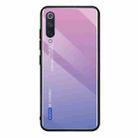 For Xiaomi Mi CC9e Gradient Color Glass Case(Light Purple) - 1