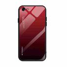 For iPhone SE 2022 / SE 2020 / 8 / 7 Gradient Color Glass Case(Red) - 1