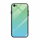 For iPhone SE 2022 / SE 2020 / 8 / 7 Gradient Color Glass Case(Sky Blue) - 1