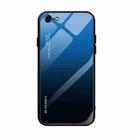 For iPhone SE 2022 / SE 2020 / 8 / 7 Gradient Color Glass Case(Blue) - 1