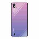 For Galaxy A10 Gradient Color Glass Case(Light Purple) - 1