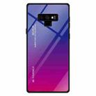For Galaxy Note 9 Gradient Color Glass Case(Red Blue) - 1