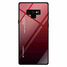 For Galaxy Note 9 Gradient Color Glass Case(Red) - 1