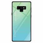 For Galaxy Note 9 Gradient Color Glass Case(Sky Blue) - 1