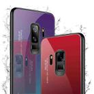 For Galaxy S9 Gradient Color Glass Case(Red Blue) - 7
