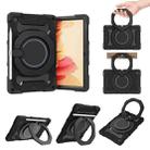 For Samsung Galaxy Tab A7 10.4 T505 Armor Contrast Color Silicone + PC Tablet Case(Black) - 1