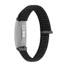 For Fitbit Inspire 2 Nylon Loop Strap Watch Band(Black) - 1