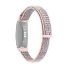 For Fitbit Inspire 2 Nylon Loop Strap Watch Band(Pink) - 1