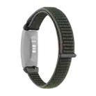 For Fitbit Inspire 2 Nylon Loop Strap Watch Band(Army Green) - 1