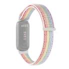 For Fitbit Luxe Nylon Loop Strap Watch Band(Rainbow) - 1