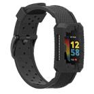 For Fitbit Charge 5 Silicone Integrated Strap Watch Band(Black) - 1