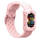 For Fitbit Charge 5 Silicone Integrated Strap Watch Band(Light Pink) - 1