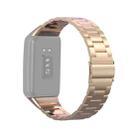 For OPPO Watch Free NFC Stainless Steel Three-bead Watch Band(Rose Gold) - 1