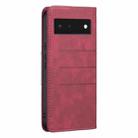 For Google Pixel 6 Magnetic Splicing Leather Phone Case(Red) - 3