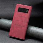 For Google Pixel 6 Magnetic Splicing Leather Phone Case(Red) - 7