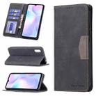 For Xiaomi Redmi 9A Magnetic Splicing Leather Phone Case(Black) - 1