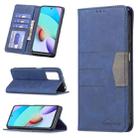 For Xiaomi Redmi 10 Magnetic Splicing Leather Phone Case(Blue) - 1