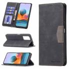 For Xiaomi Redmi Note 10 Pro / 10 Pro Max Magnetic Splicing Leather Phone Case(Black) - 1