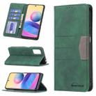 For Xiaomi Poco M3 Pro / Redmi Note 10 5G / 10T 5G Magnetic Splicing Leather Phone Case(Green) - 1