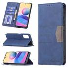 For Xiaomi Poco M3 Pro / Redmi Note 10 5G / 10T 5G Magnetic Splicing Leather Phone Case(Blue) - 1