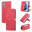 For Samsung Galaxy S21 5G AZNS Dream II Skin Feel PU+TPU Horizontal Flip Leather Phone Case with Holder & Card Slots & Wallet(Red) - 1