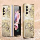 For Samsung Galaxy Z Fold3 5G GKK Marble Pattern Electroplating Tempered Glass Phone Case(Marble 11) - 1