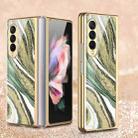 For Samsung Galaxy Z Fold3 5G GKK Marble Pattern Electroplating Tempered Glass Phone Case(Marble 13) - 1