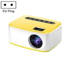 T20 320x240 400 Lumens Portable Home Theater LED HD Digital Projector, Same Screen Version, EU Plug(White Yellow) - 1