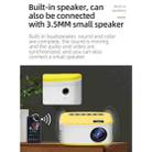 T20 320x240 400 Lumens Portable Home Theater LED HD Digital Projector, Same Screen Version, UK Plug(White Yellow) - 2