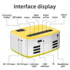 T20 320x240 400 Lumens Portable Home Theater LED HD Digital Projector, Same Screen Version, UK Plug(White Yellow) - 9