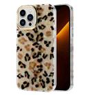 For iPhone 13 Electroplating Shell Texture Phone Case(Leopard Y4) - 1