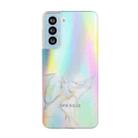 For Samsung Galaxy S22 5G Laser Marble Pattern Clear TPU Protective Phone Case(Grey) - 1