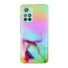 For Xiaomi Redmi Note 11 Laser Marble Pattern Clear TPU Protective Phone Case(Green) - 1