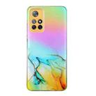 For Xiaomi Redmi Note 11 Laser Marble Pattern Clear TPU Protective Phone Case(Yellow) - 1