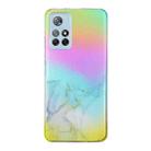 For Xiaomi Redmi Note 11 Laser Marble Pattern Clear TPU Protective Phone Case(Grey) - 1