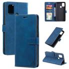 For Samsung Galaxy A21s Skin Feel Anti-theft Brush Horizontal Flip Leather Phone Case(Blue) - 1