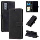 For Samsung Galaxy Note20 Skin Feel Anti-theft Brush Horizontal Flip Leather Phone Case(Black) - 1
