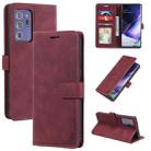 For Samsung Galaxy Note20 Ultra Skin Feel Anti-theft Brush Horizontal Flip Leather Phone Case(Red) - 1